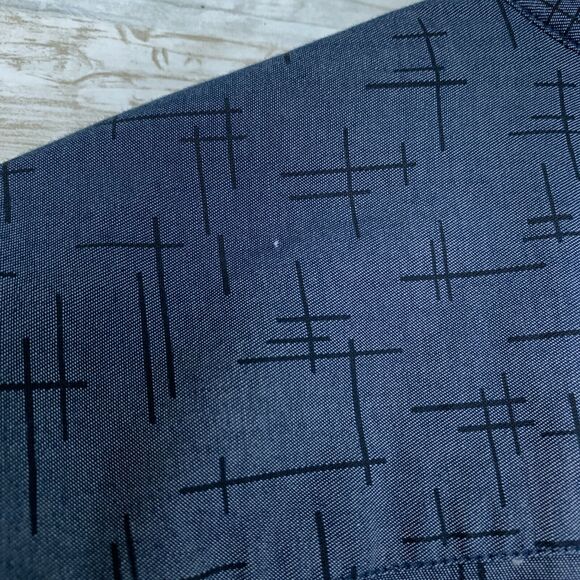 Ocean Current Chambray Printed Shirt Blue Button Front Casual Cotton Mens XL - Picture 9 of 9